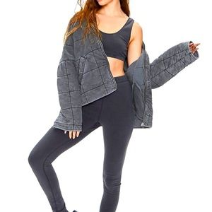 Free people inspired Quilted bomber oversized jacket